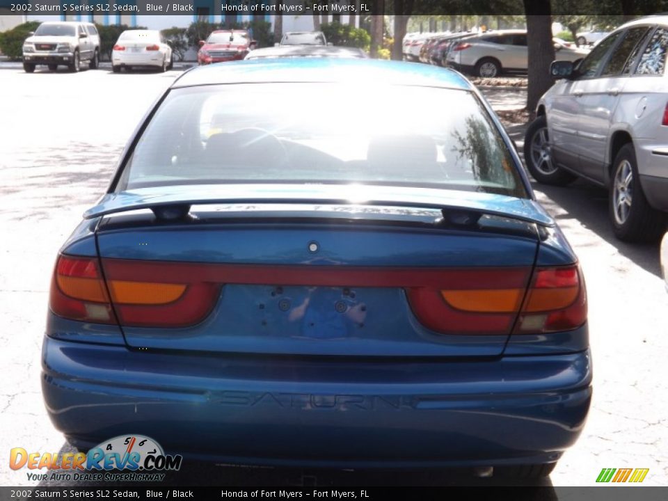 2002 Saturn S Series SL2 Sedan Blue / Black Photo #6