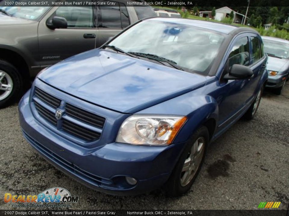 2007 Dodge Caliber SXT Marine Blue Pearl / Pastel Slate Gray Photo #3