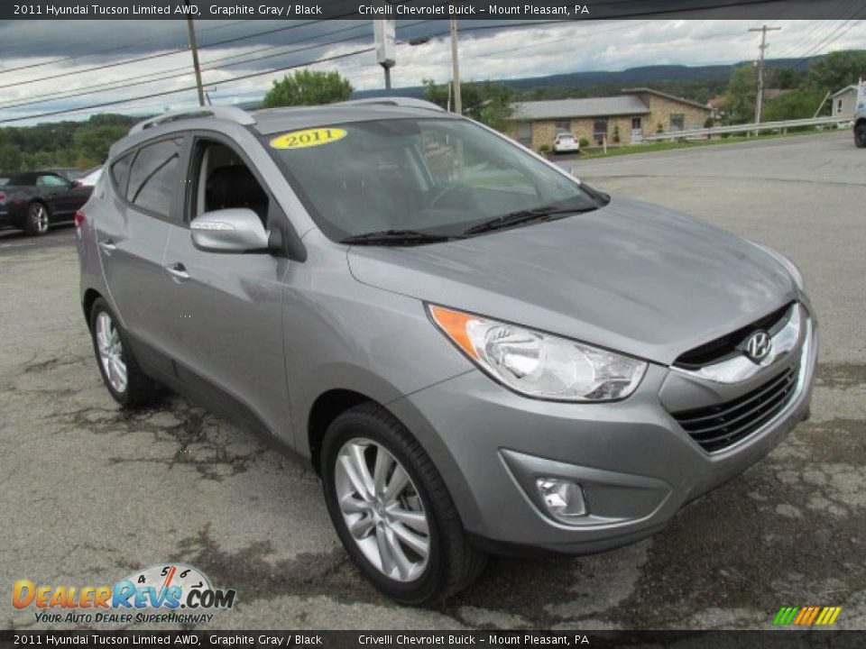 2011 Hyundai Tucson Limited AWD Graphite Gray / Black Photo #9