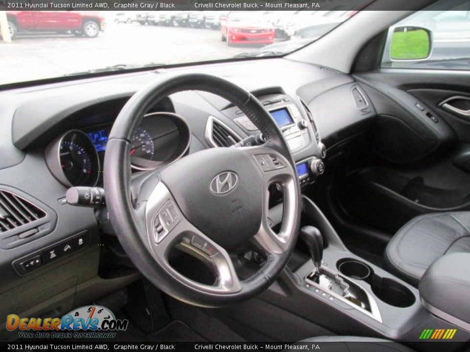 2011 Hyundai Tucson Limited AWD Graphite Gray / Black Photo #14
