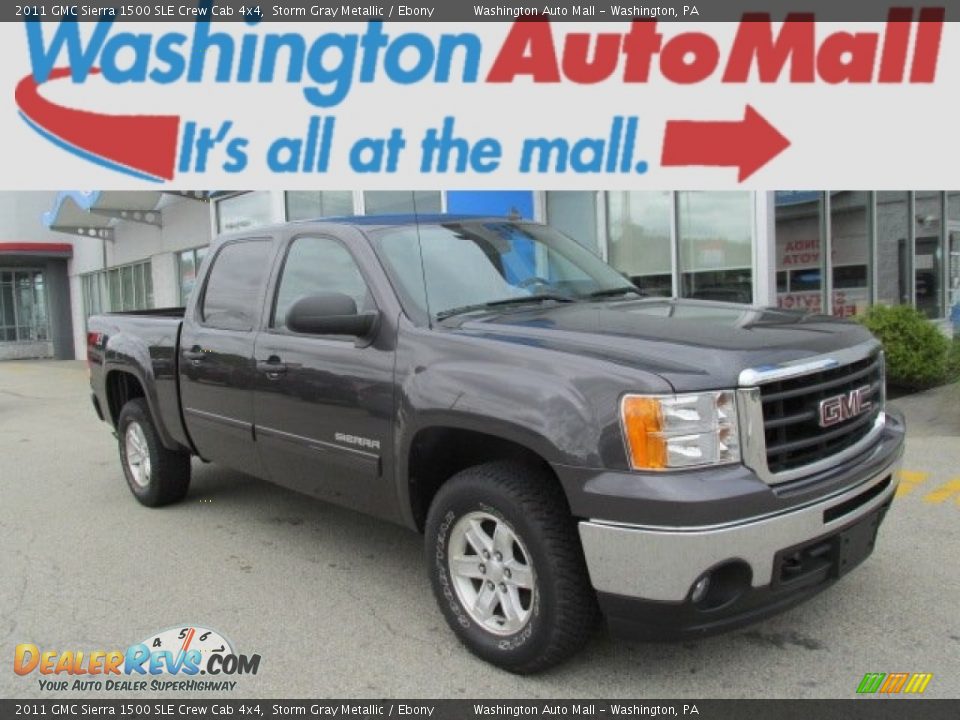 2011 GMC Sierra 1500 SLE Crew Cab 4x4 Storm Gray Metallic / Ebony Photo #1