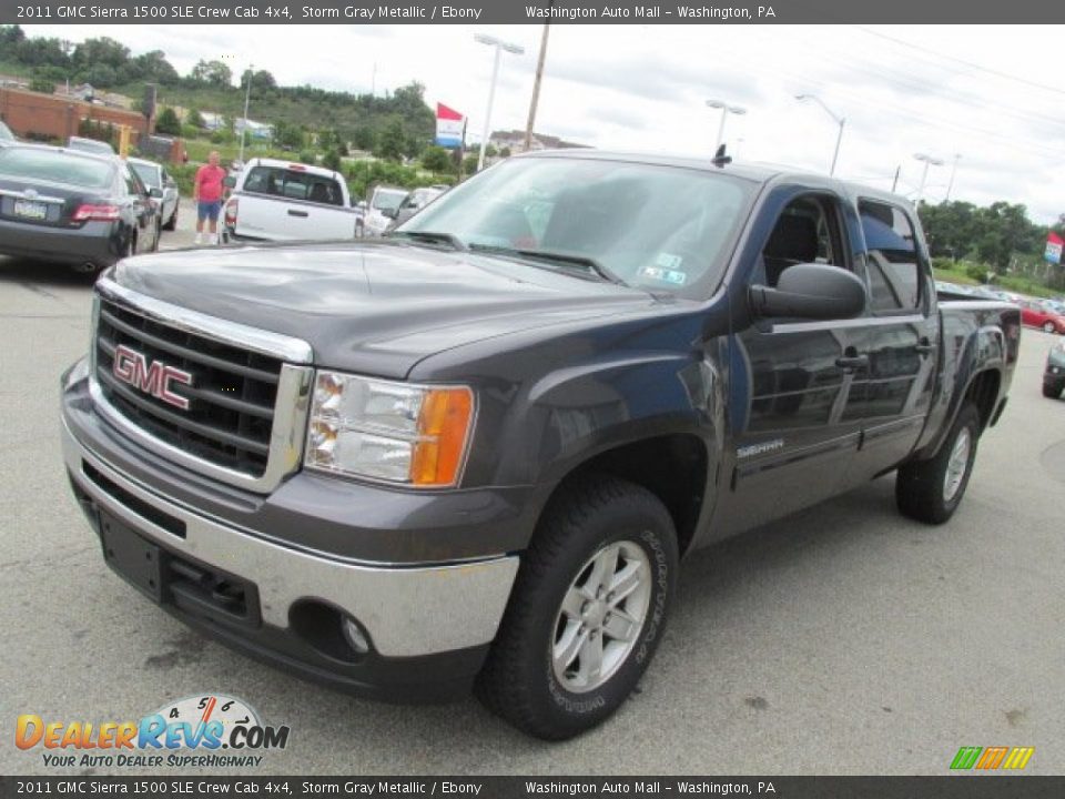 2011 GMC Sierra 1500 SLE Crew Cab 4x4 Storm Gray Metallic / Ebony Photo #4