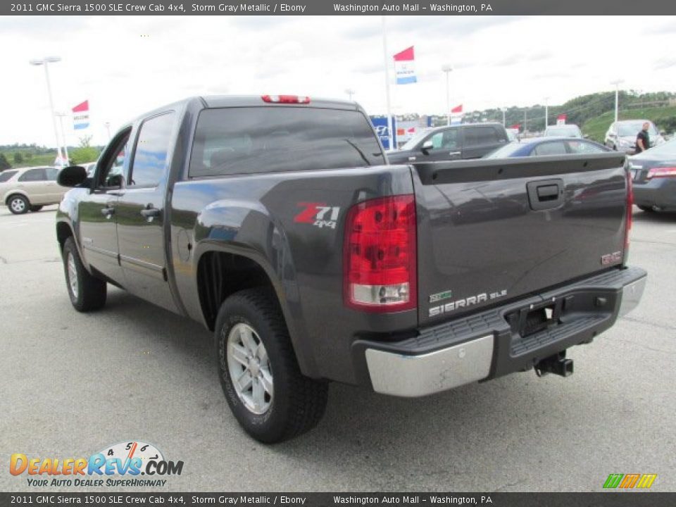 2011 GMC Sierra 1500 SLE Crew Cab 4x4 Storm Gray Metallic / Ebony Photo #7