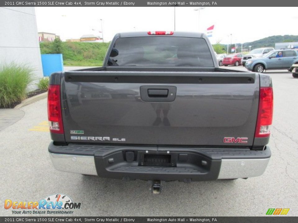 2011 GMC Sierra 1500 SLE Crew Cab 4x4 Storm Gray Metallic / Ebony Photo #8