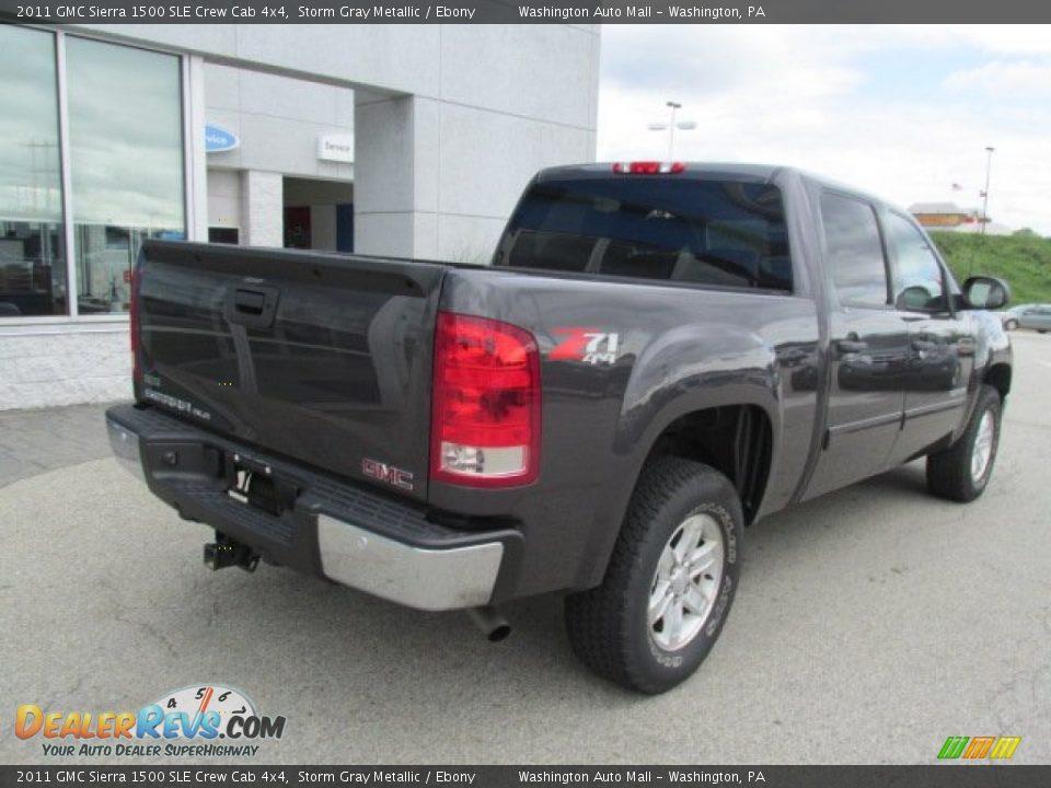 2011 GMC Sierra 1500 SLE Crew Cab 4x4 Storm Gray Metallic / Ebony Photo #9