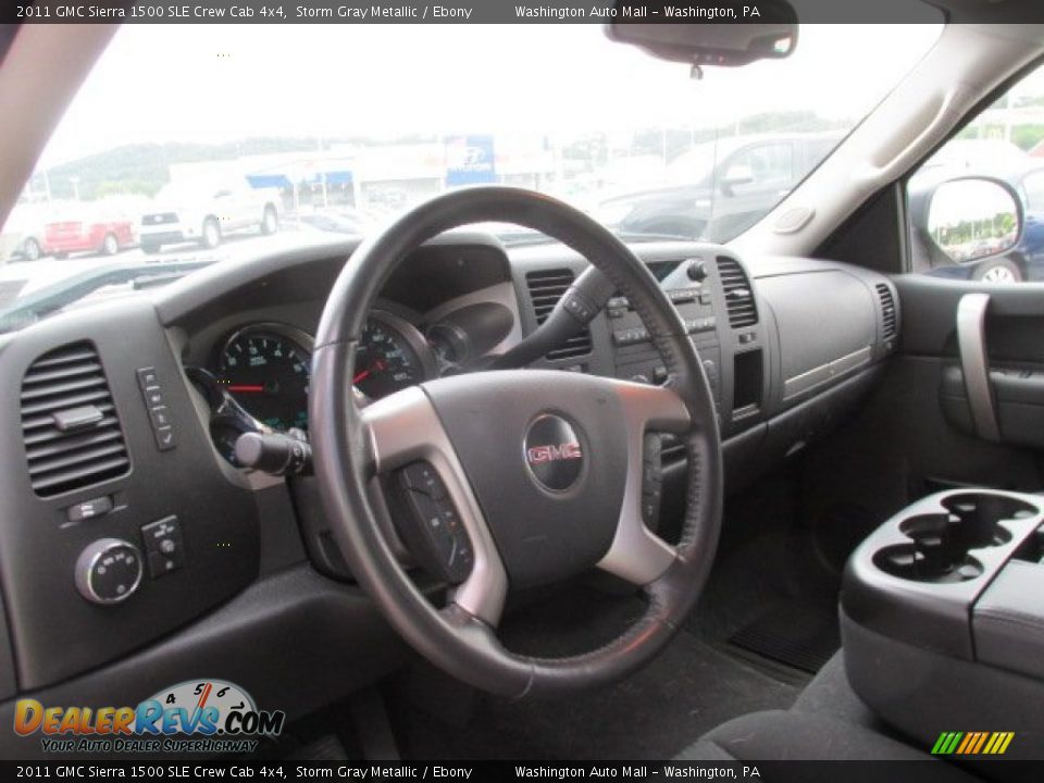 2011 GMC Sierra 1500 SLE Crew Cab 4x4 Storm Gray Metallic / Ebony Photo #11