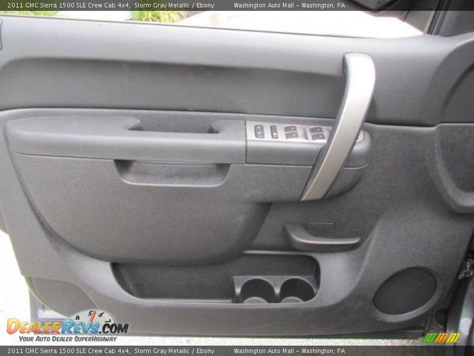 2011 GMC Sierra 1500 SLE Crew Cab 4x4 Storm Gray Metallic / Ebony Photo #12