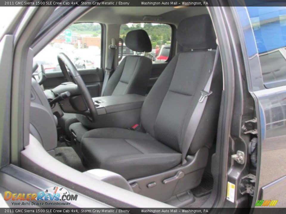 2011 GMC Sierra 1500 SLE Crew Cab 4x4 Storm Gray Metallic / Ebony Photo #13