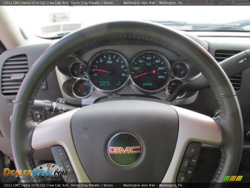 2011 GMC Sierra 1500 SLE Crew Cab 4x4 Storm Gray Metallic / Ebony Photo #17