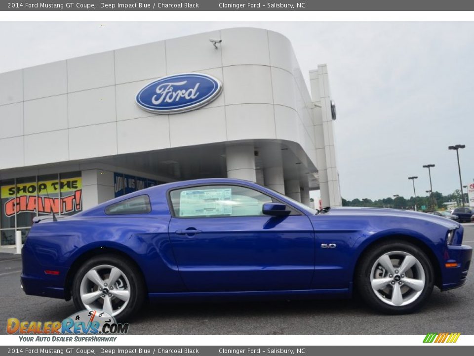 2014 Ford Mustang GT Coupe Deep Impact Blue / Charcoal Black Photo #2