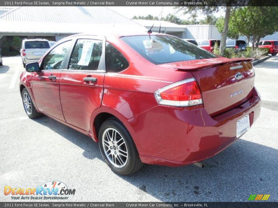 2011 Ford Focus SE Sedan Sangria Red Metallic / Charcoal Black Photo #3