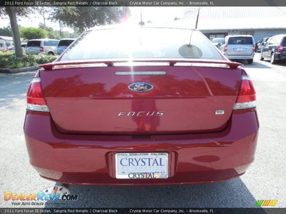 2011 Ford Focus SE Sedan Sangria Red Metallic / Charcoal Black Photo #7