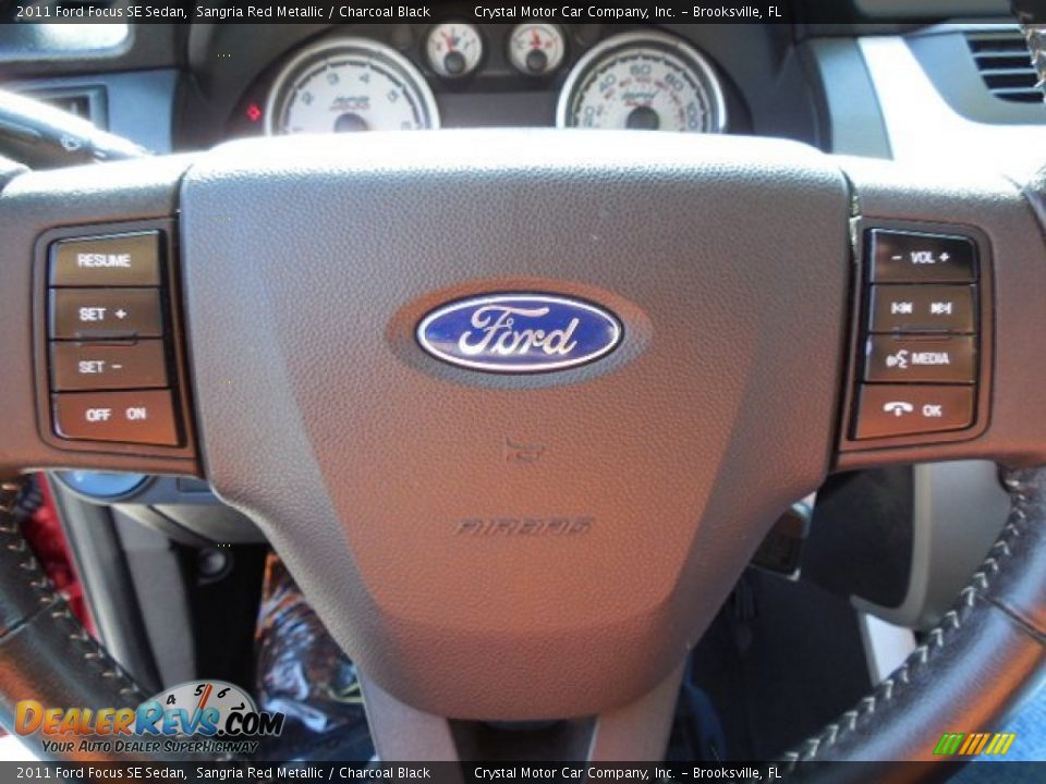 2011 Ford Focus SE Sedan Sangria Red Metallic / Charcoal Black Photo #21