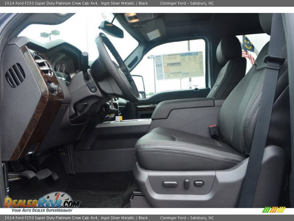 Black Interior - 2014 Ford F250 Super Duty Platinum Crew Cab 4x4 Photo #5