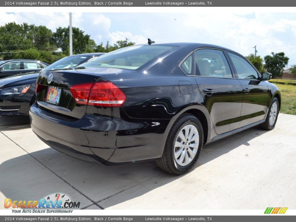 2014 Volkswagen Passat 2.5L Wolfsburg Edition Black / Cornsilk Beige Photo #2