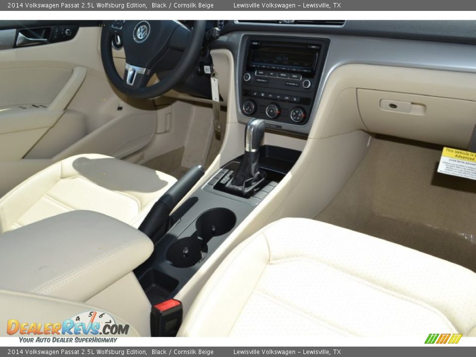 2014 Volkswagen Passat 2.5L Wolfsburg Edition Black / Cornsilk Beige Photo #6