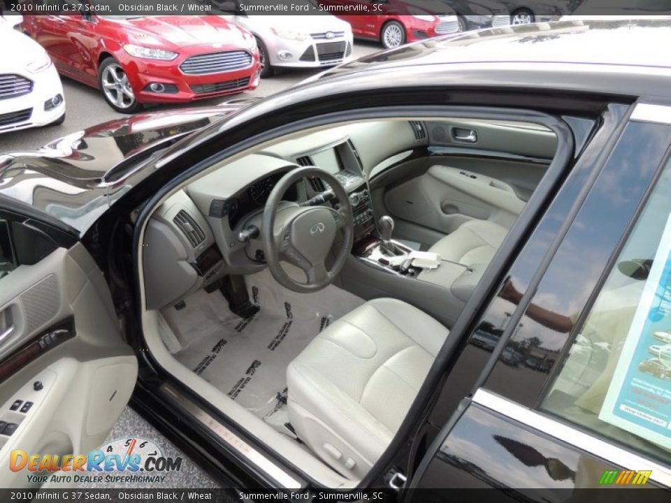 2010 Infiniti G 37 Sedan Obsidian Black / Wheat Photo #3