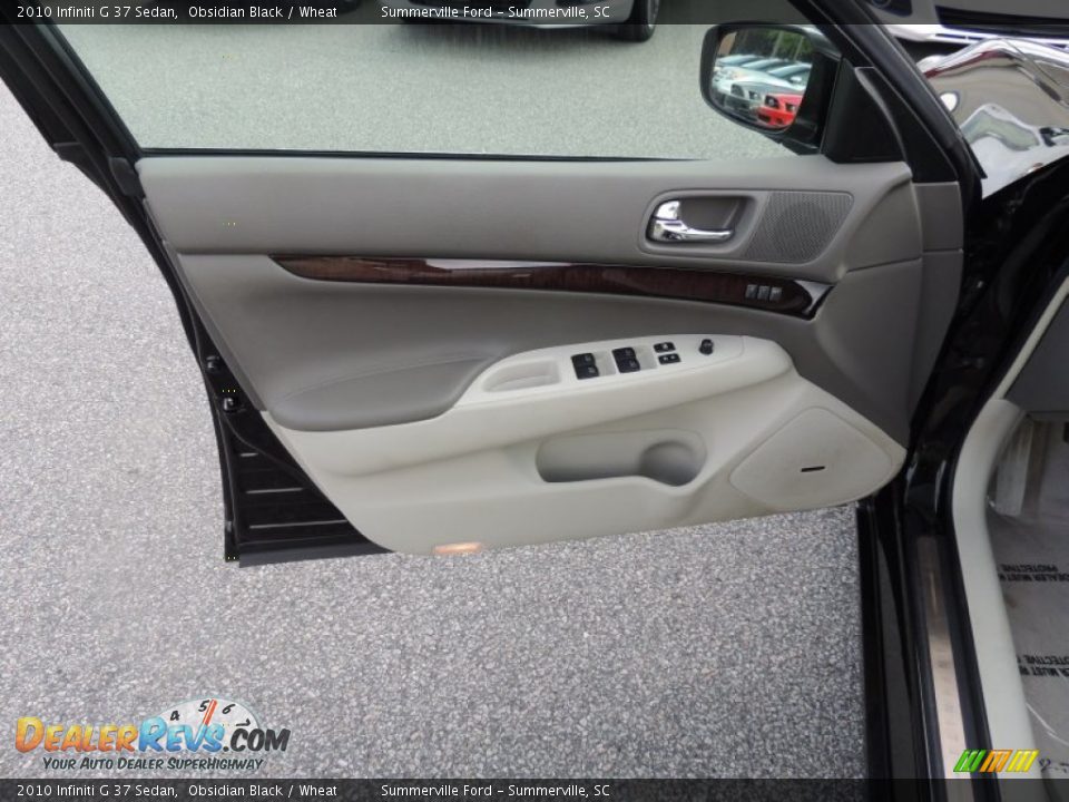 2010 Infiniti G 37 Sedan Obsidian Black / Wheat Photo #6