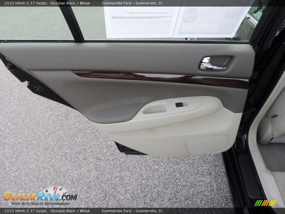 2010 Infiniti G 37 Sedan Obsidian Black / Wheat Photo #8