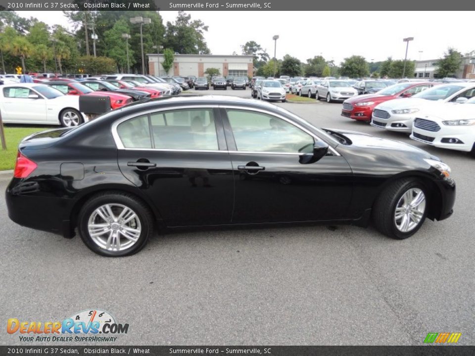 2010 Infiniti G 37 Sedan Obsidian Black / Wheat Photo #9