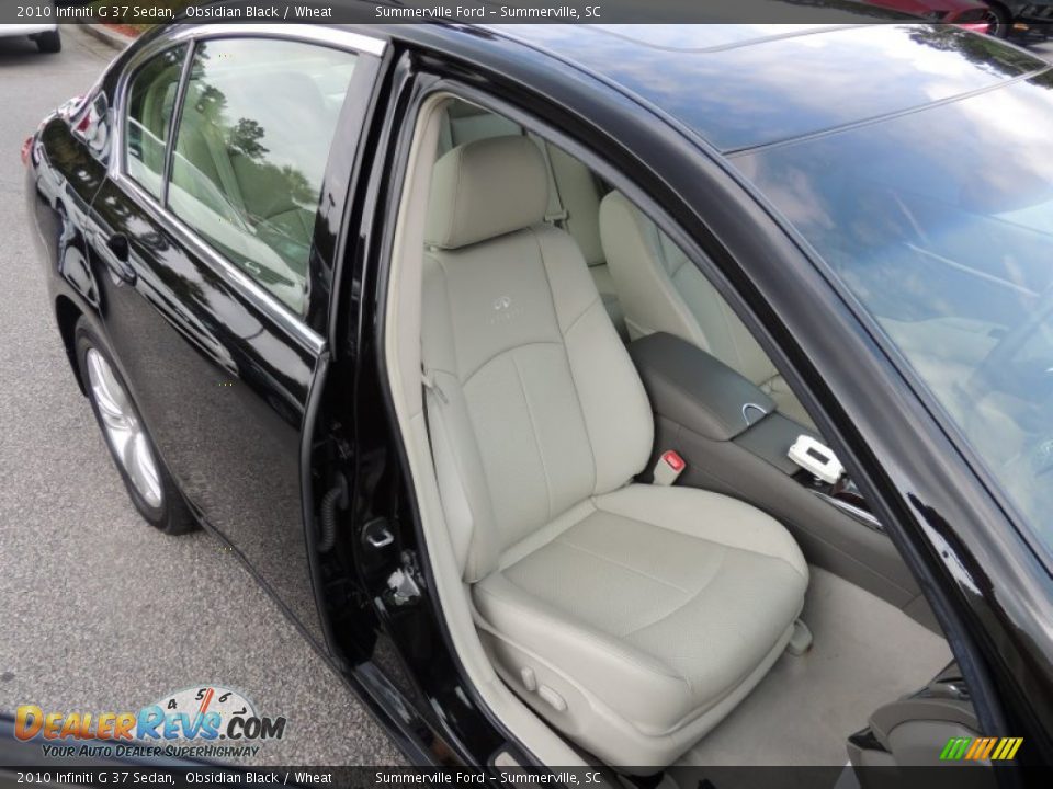 2010 Infiniti G 37 Sedan Obsidian Black / Wheat Photo #10