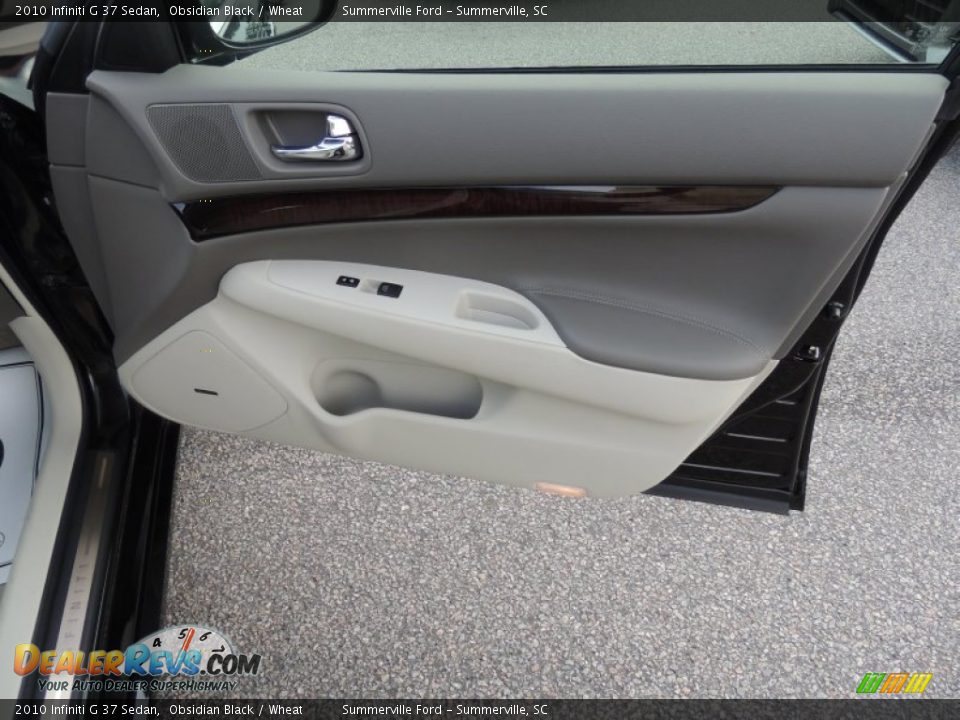 2010 Infiniti G 37 Sedan Obsidian Black / Wheat Photo #11