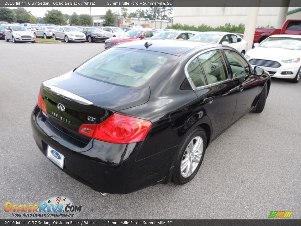 2010 Infiniti G 37 Sedan Obsidian Black / Wheat Photo #12
