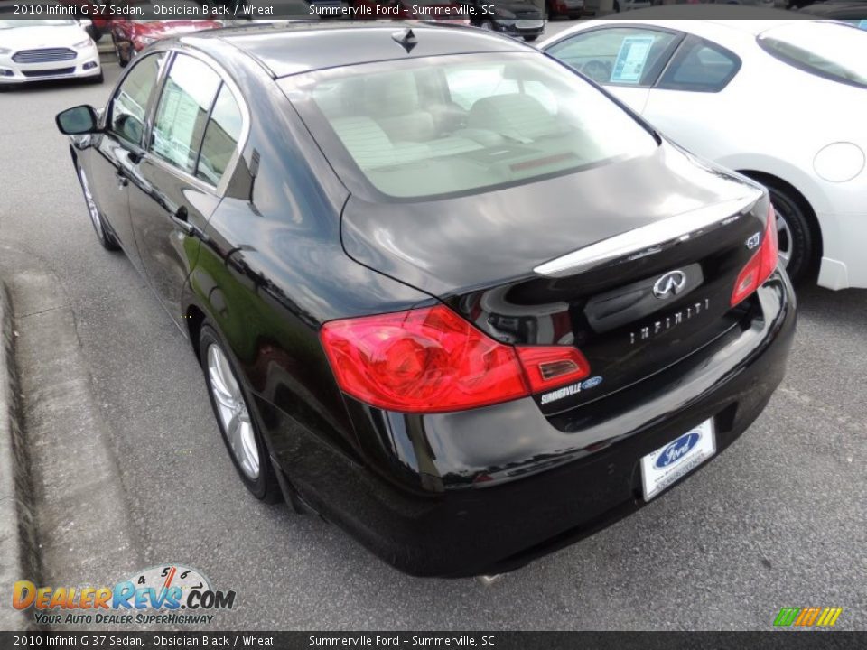 2010 Infiniti G 37 Sedan Obsidian Black / Wheat Photo #14