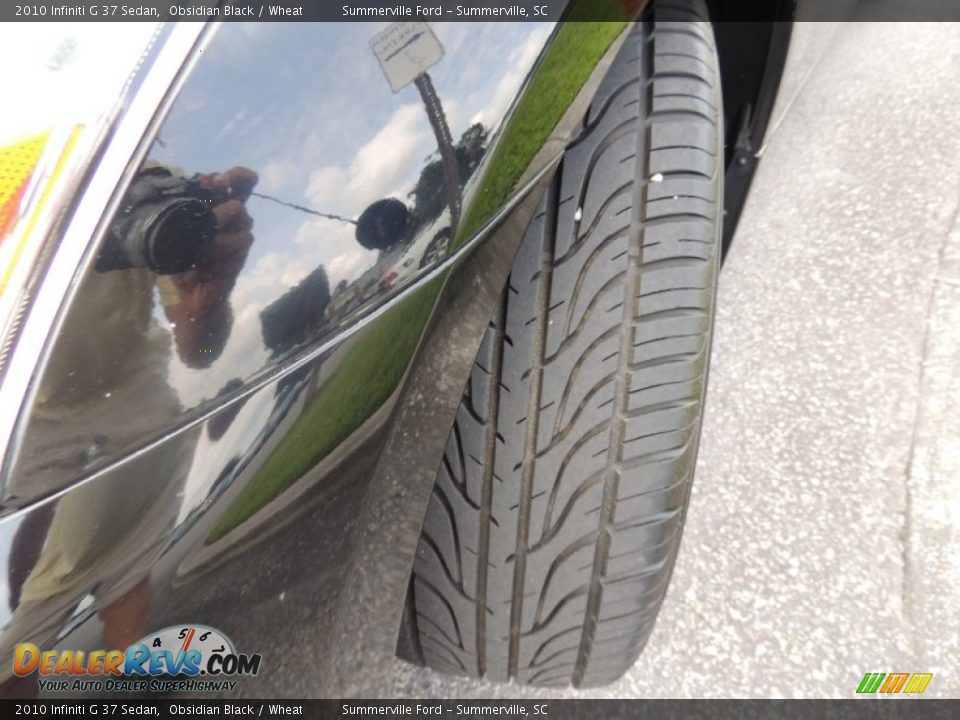 2010 Infiniti G 37 Sedan Obsidian Black / Wheat Photo #16