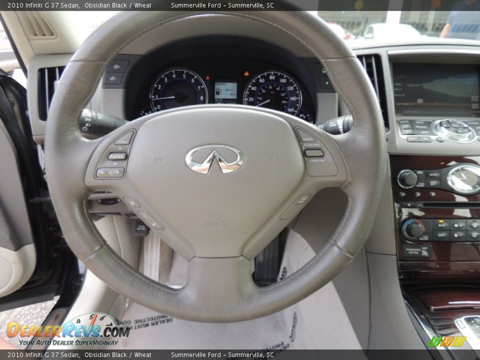 2010 Infiniti G 37 Sedan Obsidian Black / Wheat Photo #20