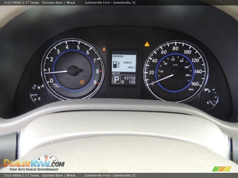 2010 Infiniti G 37 Sedan Obsidian Black / Wheat Photo #21