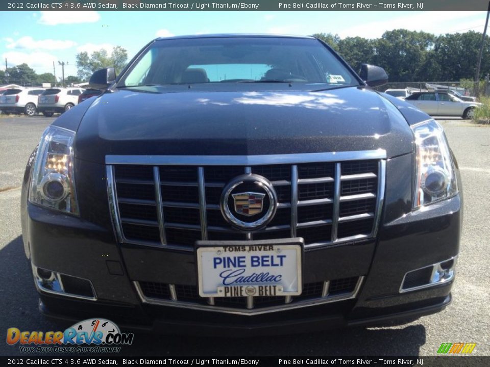 2012 Cadillac CTS 4 3.6 AWD Sedan Black Diamond Tricoat / Light Titanium/Ebony Photo #2