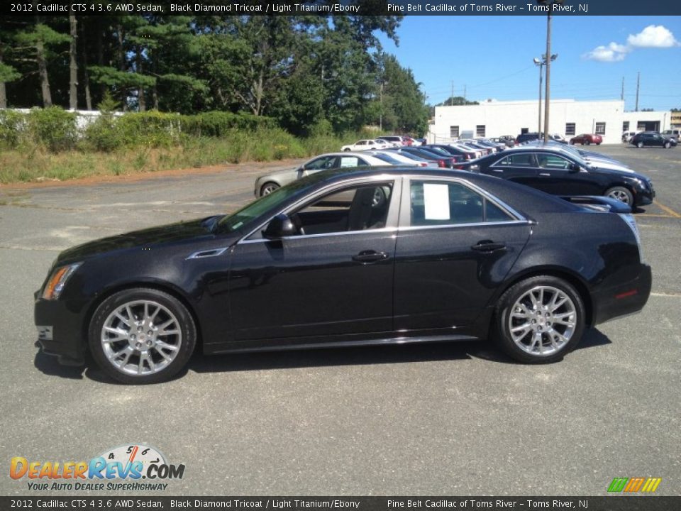 2012 Cadillac CTS 4 3.6 AWD Sedan Black Diamond Tricoat / Light Titanium/Ebony Photo #4