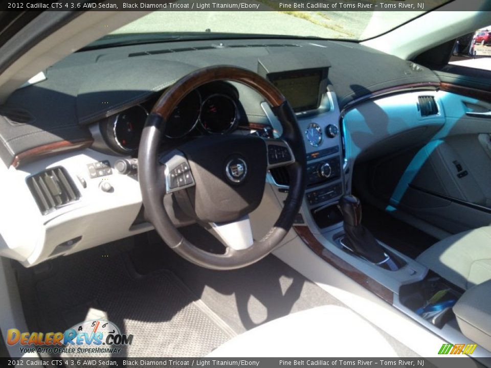 2012 Cadillac CTS 4 3.6 AWD Sedan Black Diamond Tricoat / Light Titanium/Ebony Photo #9