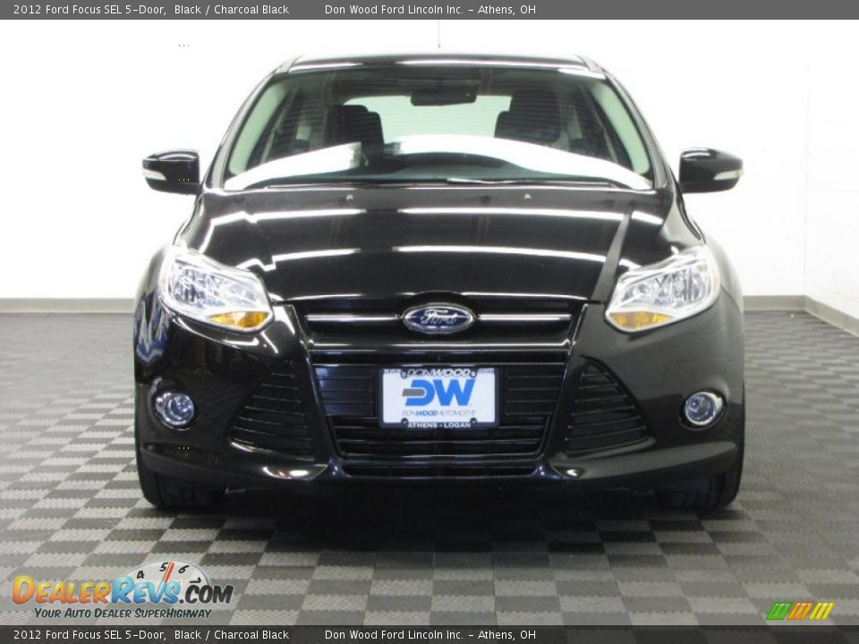 2012 Ford Focus SEL 5-Door Black / Charcoal Black Photo #2