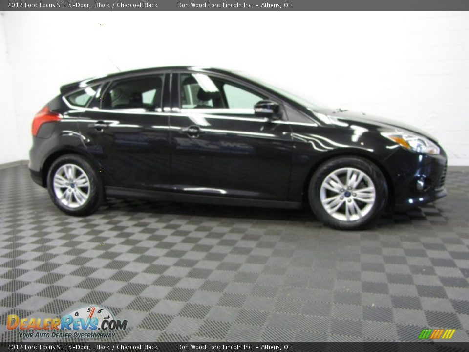 2012 Ford Focus SEL 5-Door Black / Charcoal Black Photo #3