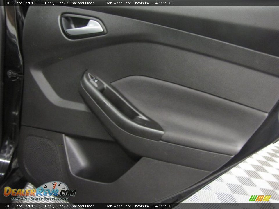 2012 Ford Focus SEL 5-Door Black / Charcoal Black Photo #13