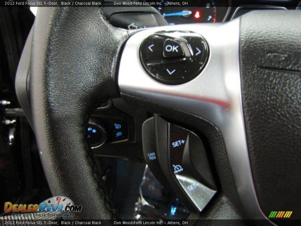 2012 Ford Focus SEL 5-Door Black / Charcoal Black Photo #16