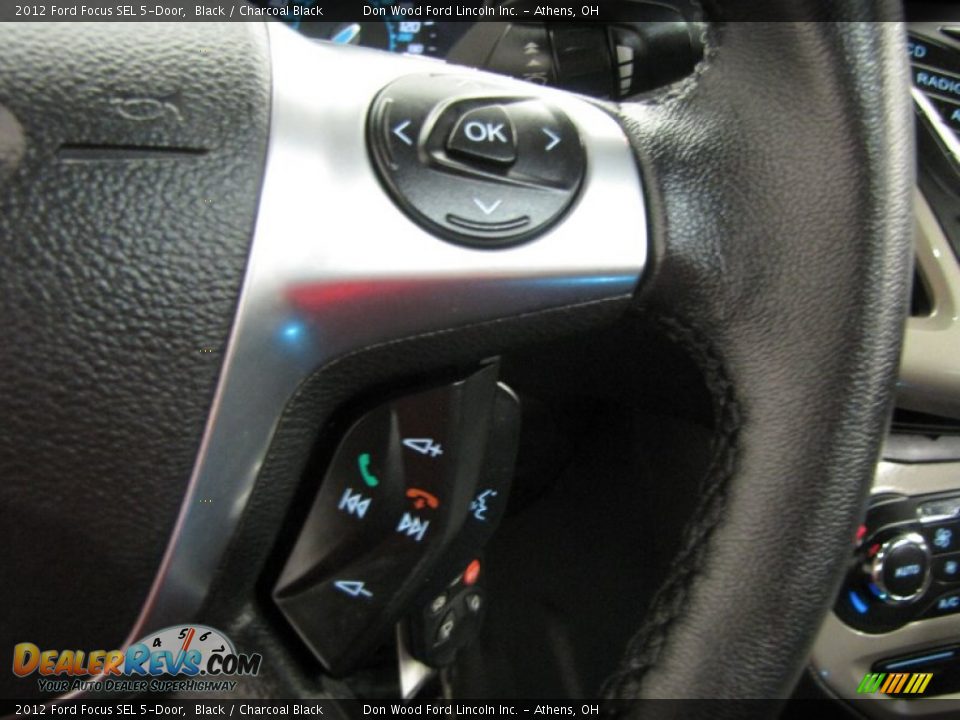 2012 Ford Focus SEL 5-Door Black / Charcoal Black Photo #17