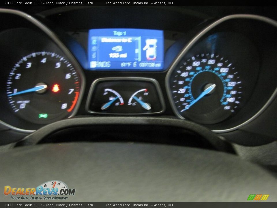 2012 Ford Focus SEL 5-Door Black / Charcoal Black Photo #20