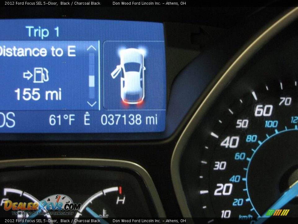 2012 Ford Focus SEL 5-Door Black / Charcoal Black Photo #21