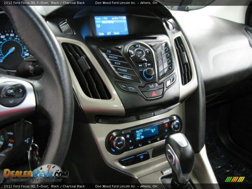2012 Ford Focus SEL 5-Door Black / Charcoal Black Photo #23