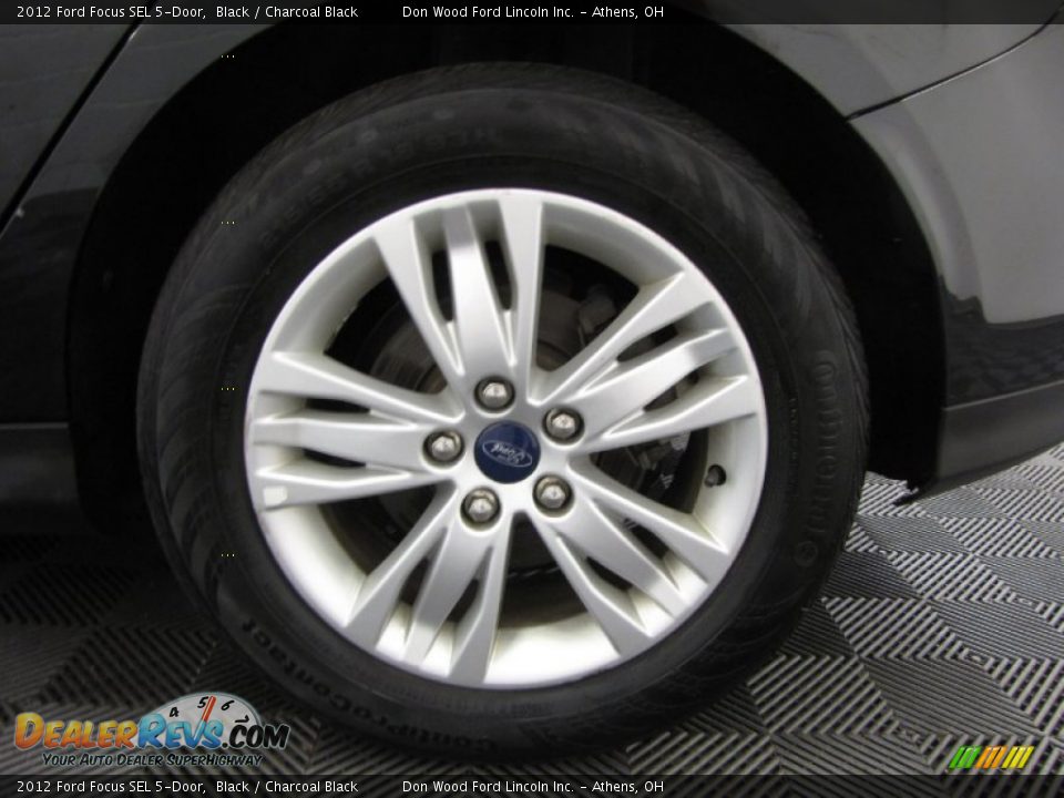 2012 Ford Focus SEL 5-Door Black / Charcoal Black Photo #26