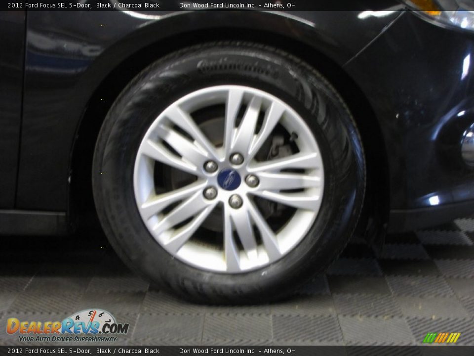 2012 Ford Focus SEL 5-Door Black / Charcoal Black Photo #27