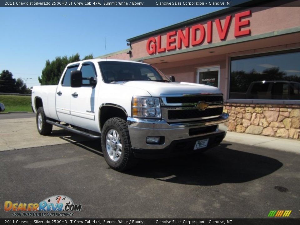 2011 Chevrolet Silverado 2500HD LT Crew Cab 4x4 Summit White / Ebony Photo #4