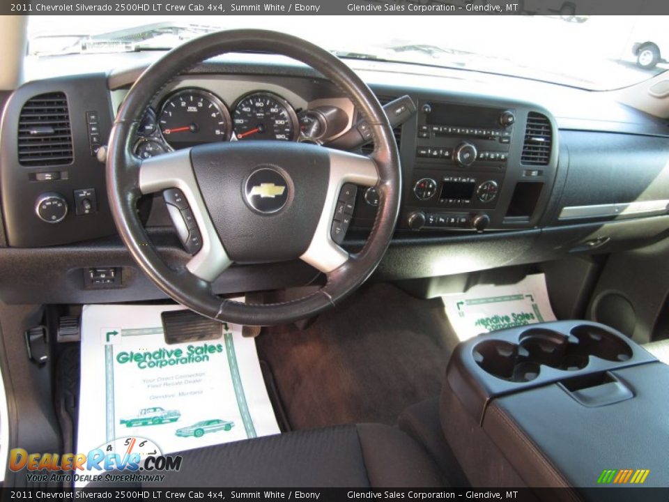 2011 Chevrolet Silverado 2500HD LT Crew Cab 4x4 Summit White / Ebony Photo #9