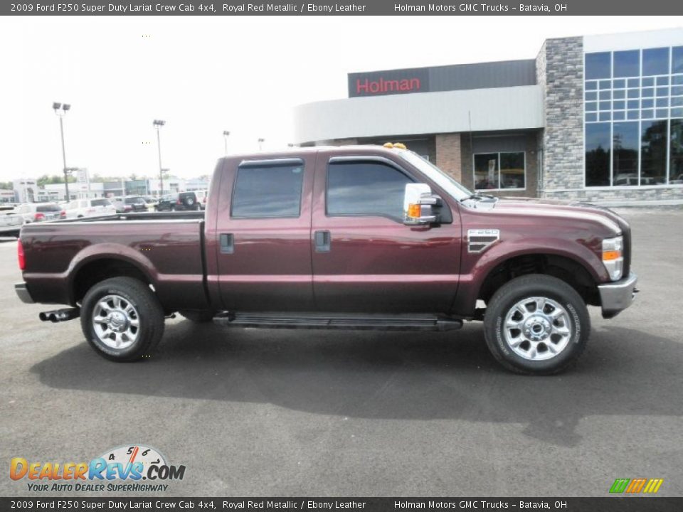 2009 Ford F250 Super Duty Lariat Crew Cab 4x4 Royal Red Metallic / Ebony Leather Photo #1
