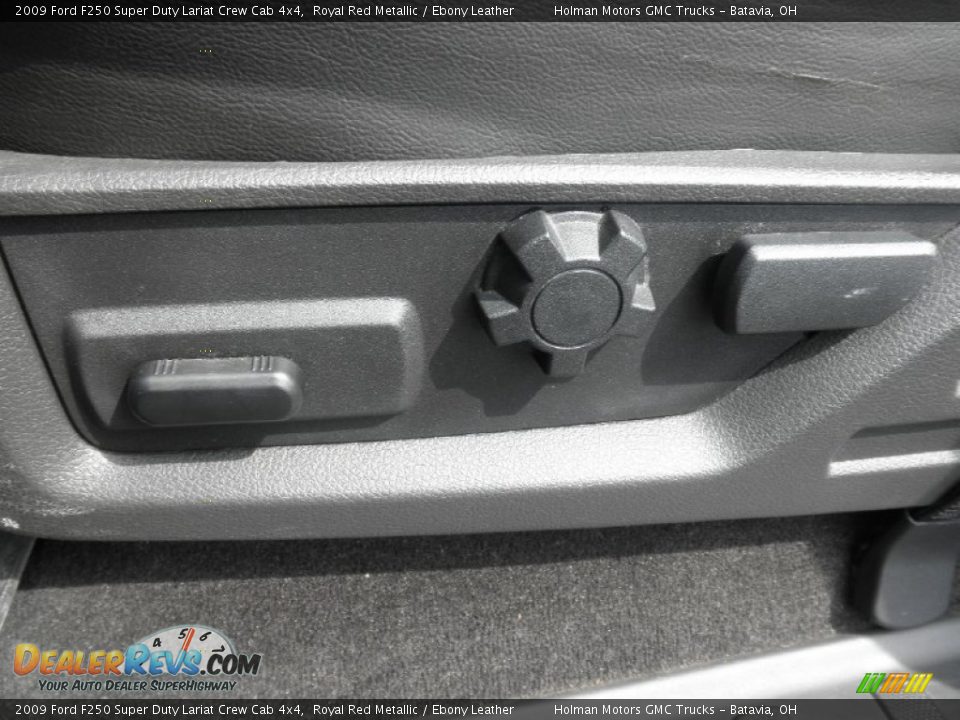 2009 Ford F250 Super Duty Lariat Crew Cab 4x4 Royal Red Metallic / Ebony Leather Photo #9