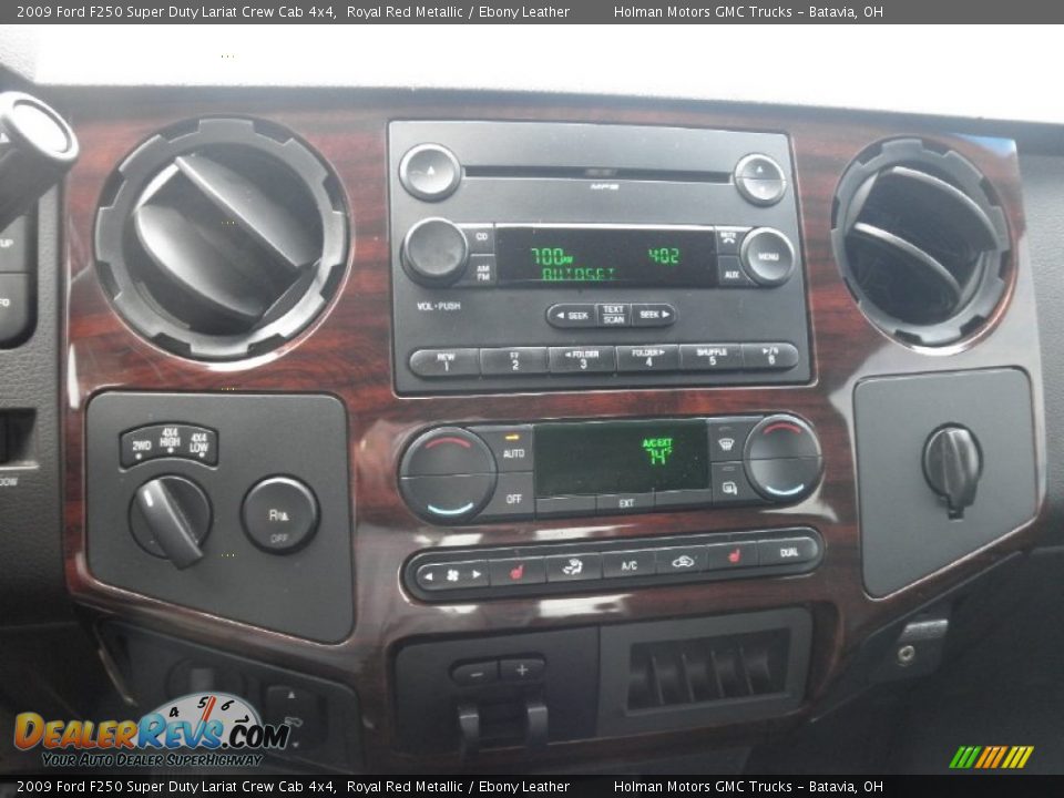 2009 Ford F250 Super Duty Lariat Crew Cab 4x4 Royal Red Metallic / Ebony Leather Photo #10