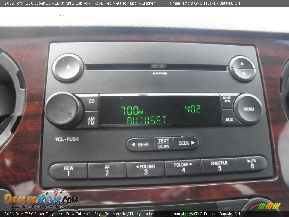 2009 Ford F250 Super Duty Lariat Crew Cab 4x4 Royal Red Metallic / Ebony Leather Photo #11